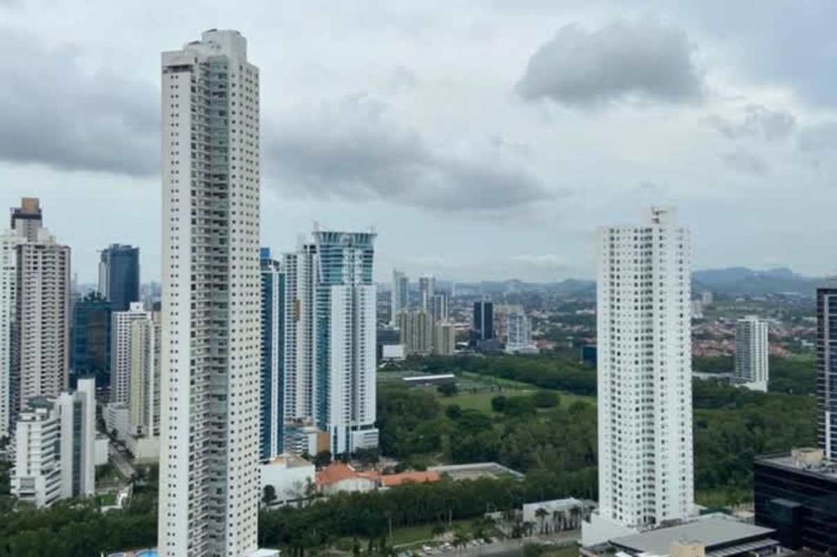 Outdoor children playground and mini soccer court PH Zeus apartments Costa del Este Panama