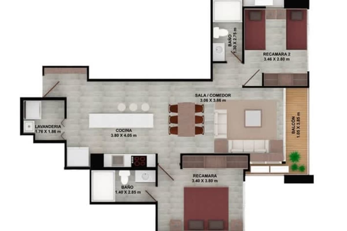 Living room with large windows, modern lighting and city view PH Azurre 42 Panama City