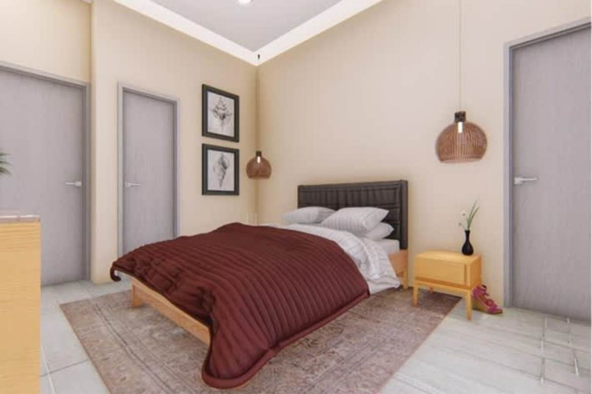 Bedroom with large windows and built-in wardrobe at PH Azurre 42 in Bella Vista Panama