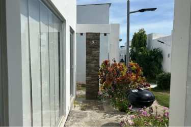 Open bright living area with blue walls, coastal decor and AC Ibiza Residences Bijao