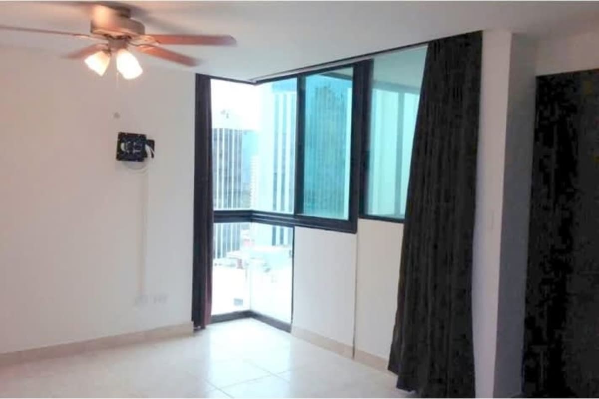 Bathroom with modern sink walk-in shower apartment for rent Obarrio Panama