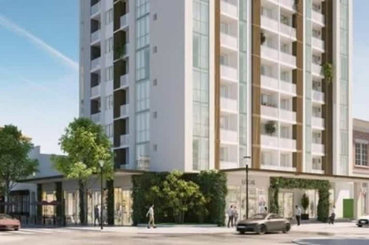 Floor plan of Alexa Tower B model A one bedroom 48.5 square meters modern layout in Panama City