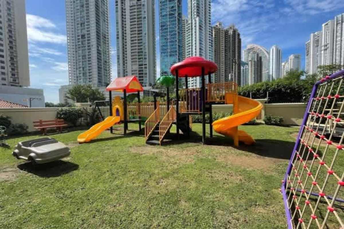 Safe colorful playground inside Mystic Point in Panama City