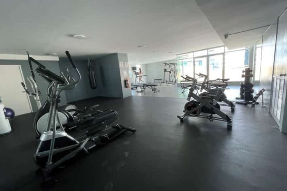 Modern gym with cardio and weight equipment PH Mystic Point Punta Pacifica