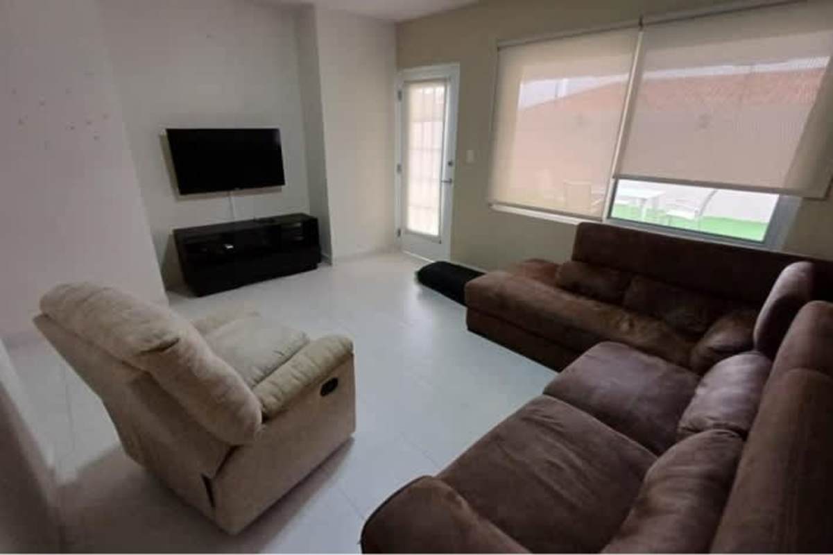 Living dining space furnished in gated community Versalles Costa Sur Panama