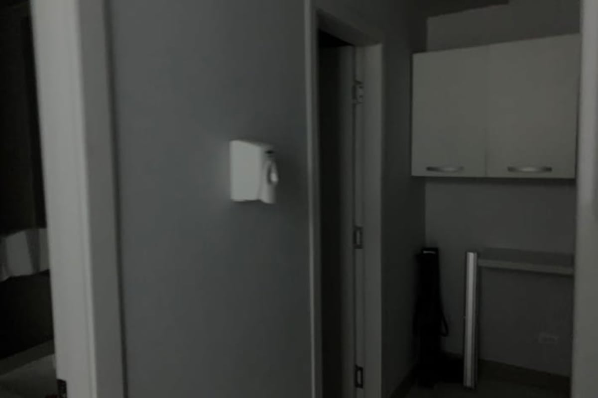 Office hallway and glass divisions inside PH Via Brasil Business Center Panama City