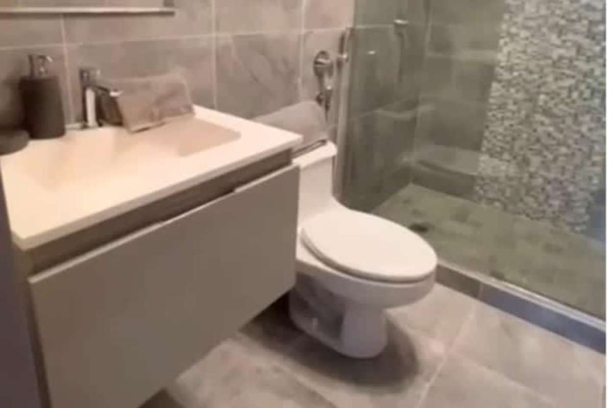 Contemporary bathroom mosaic wall glass shower PH Breeze Costa del Este Panama City