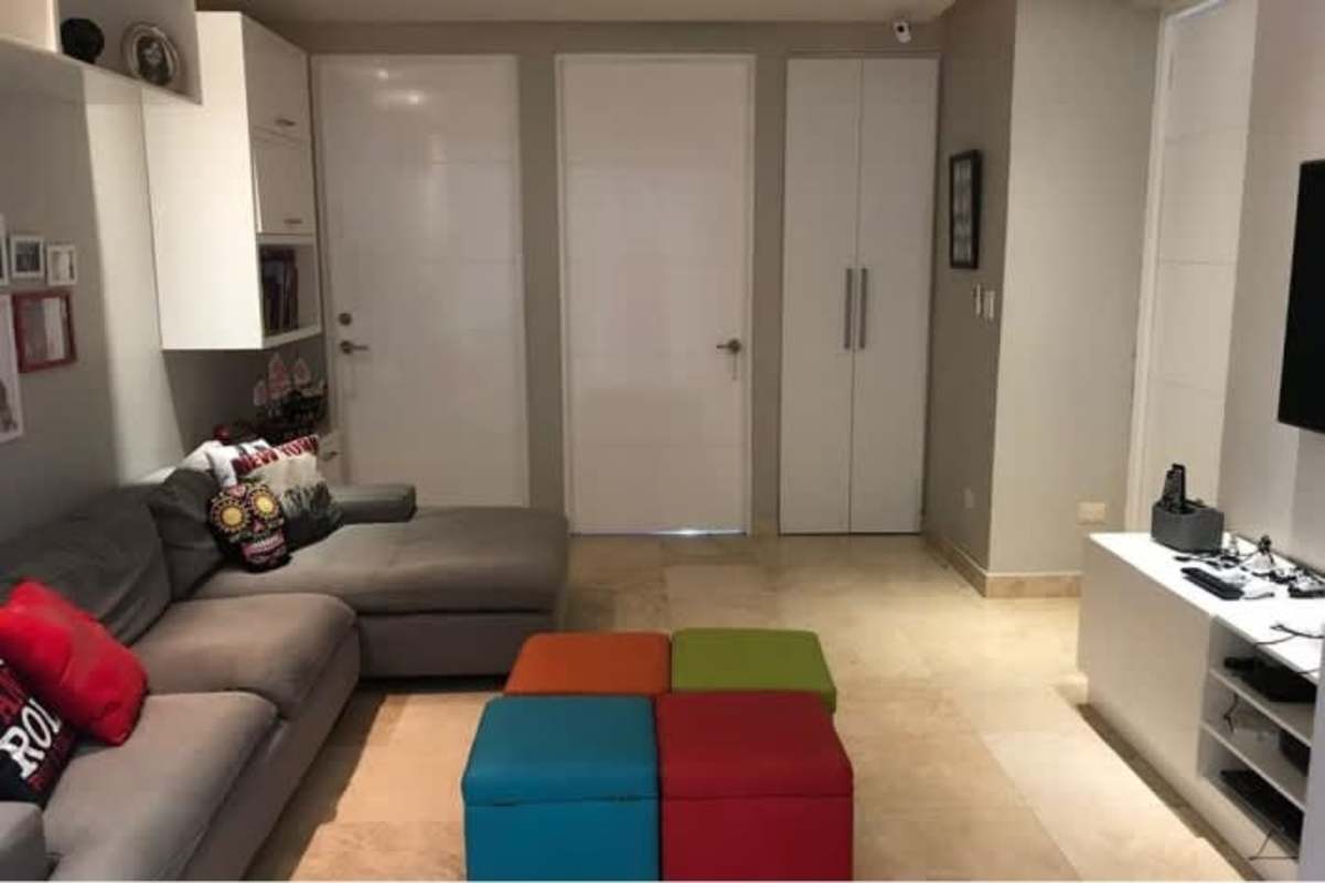 Elegant bathroom featuring glass shower, marble finishes in PH Pearl at The Sea Costa del Este