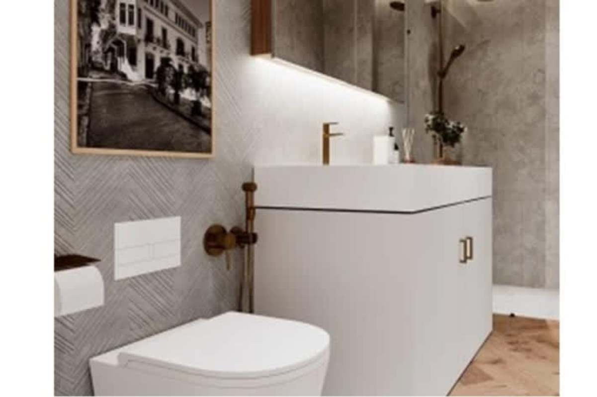 3D floor plan open living dining kitchen bedroom Casco Antiguo Panama