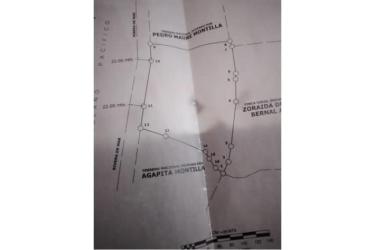 Survey map showing lot lines beachfront limits and neighboring parcels Punta Naranjo Panama