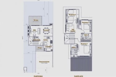 Floor plan ground level with living, dining, parking, laundry, terrace