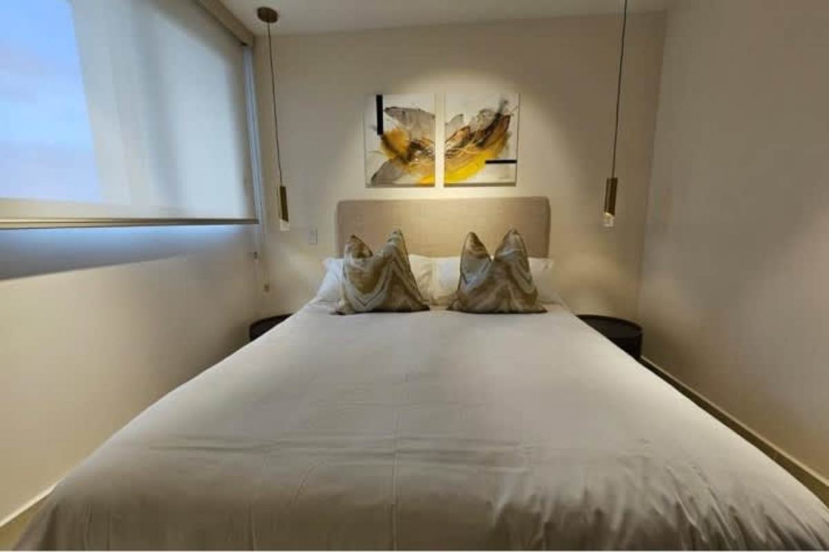 Floor plan of 2 bedroom 2.5 bathroom apartment with balcony in Santa Maria Panama