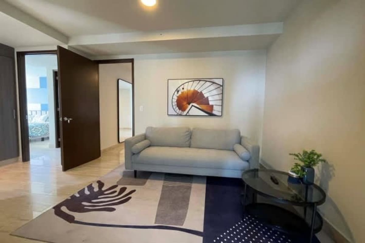 Modern luxury bathroom with glass walk-in shower and vanity Costa del Este Panama