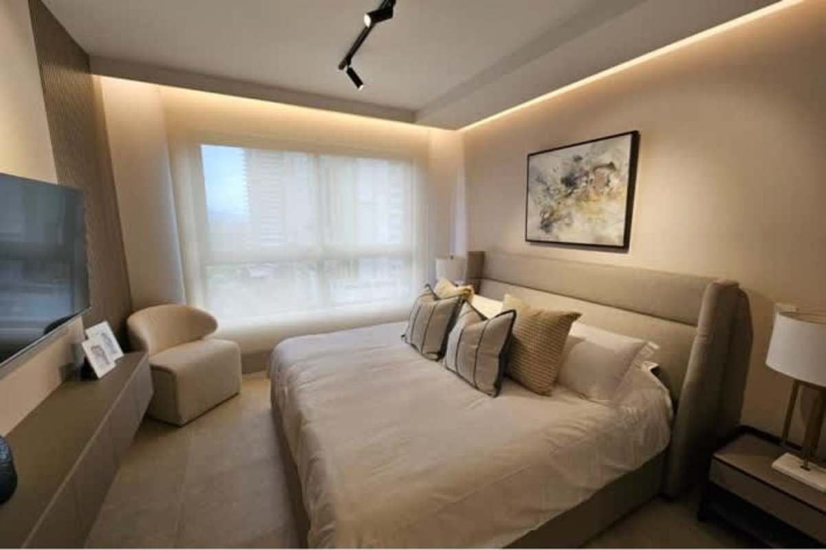 Open plan living dining room with balcony Santa Maria Golf Panama