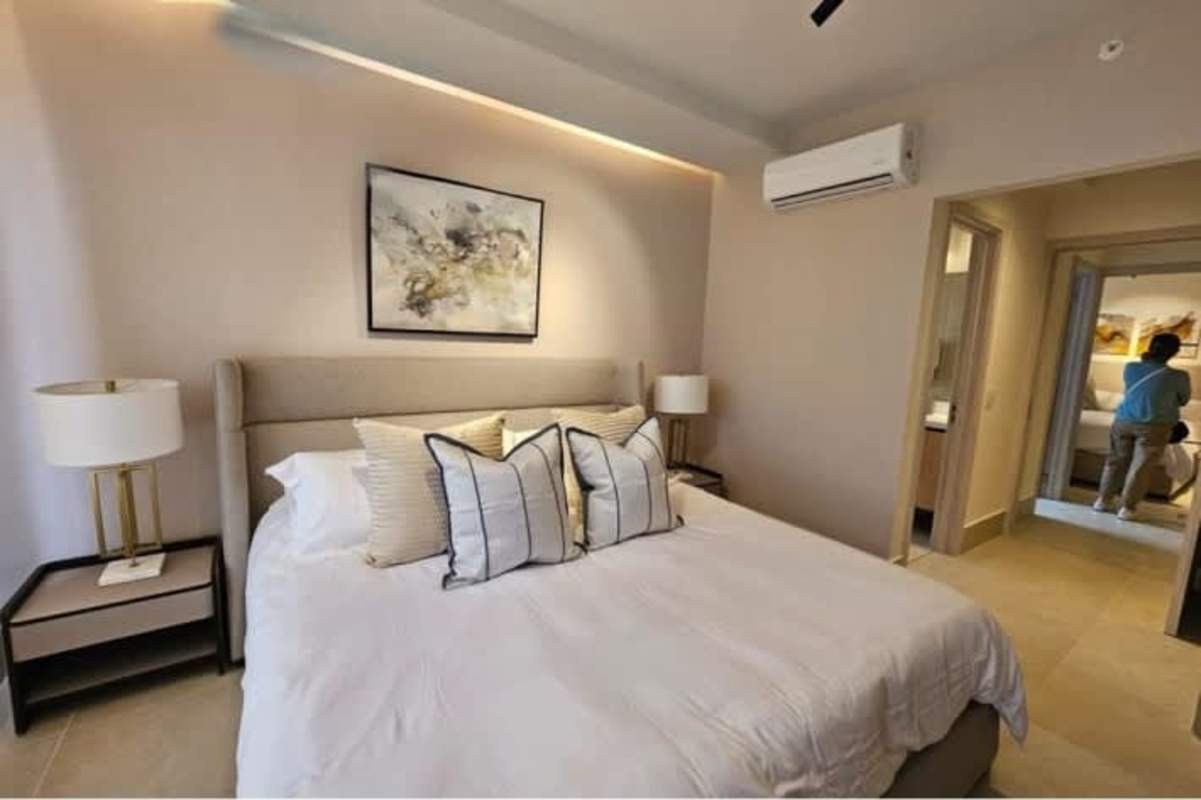 Balcony golf views from master bedroom Santa Maria Panama apartment