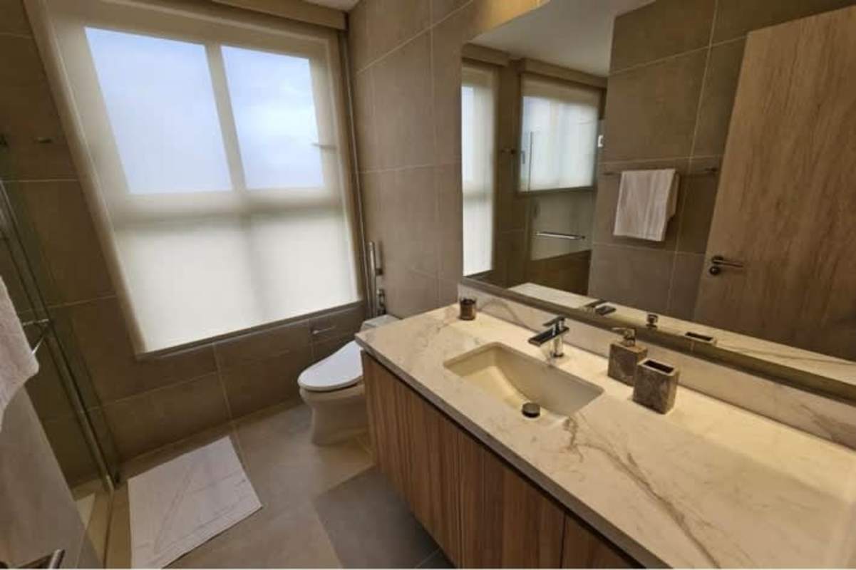 Modern decorated secondary bedroom Santa Maria luxury condo Panama