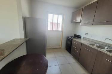 Bedroom with AC, window with curtains, ceramic tile floors in Playa Dorada house Vista Alegre Panama