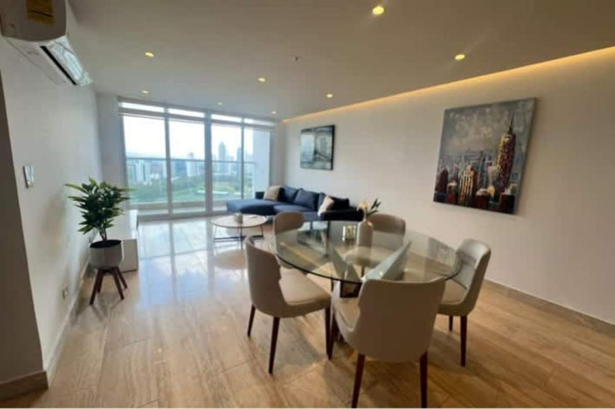 Fully equipped kitchen with stainless steel appliances breakfast bar Costa del Este Panama rental