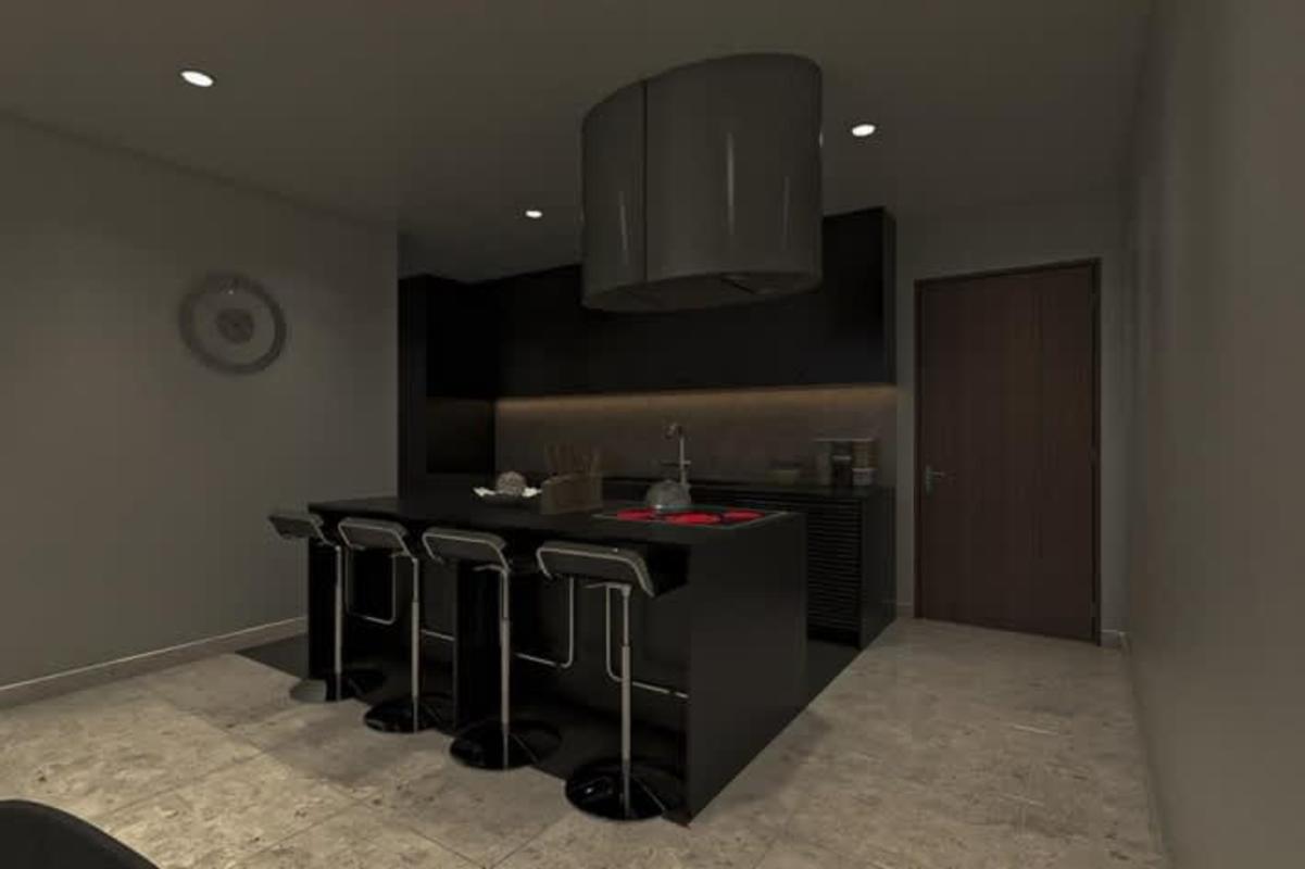 Elegant bathroom with marble finishes double vanity PH La Cresta Panama