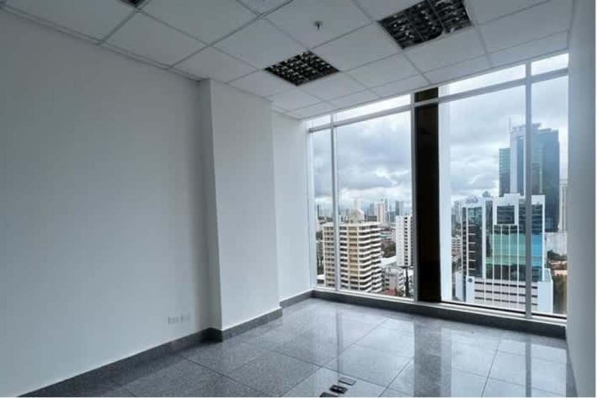 Panoramic glass corner commercial office with ocean and city view in PH BICSA Tower Panama