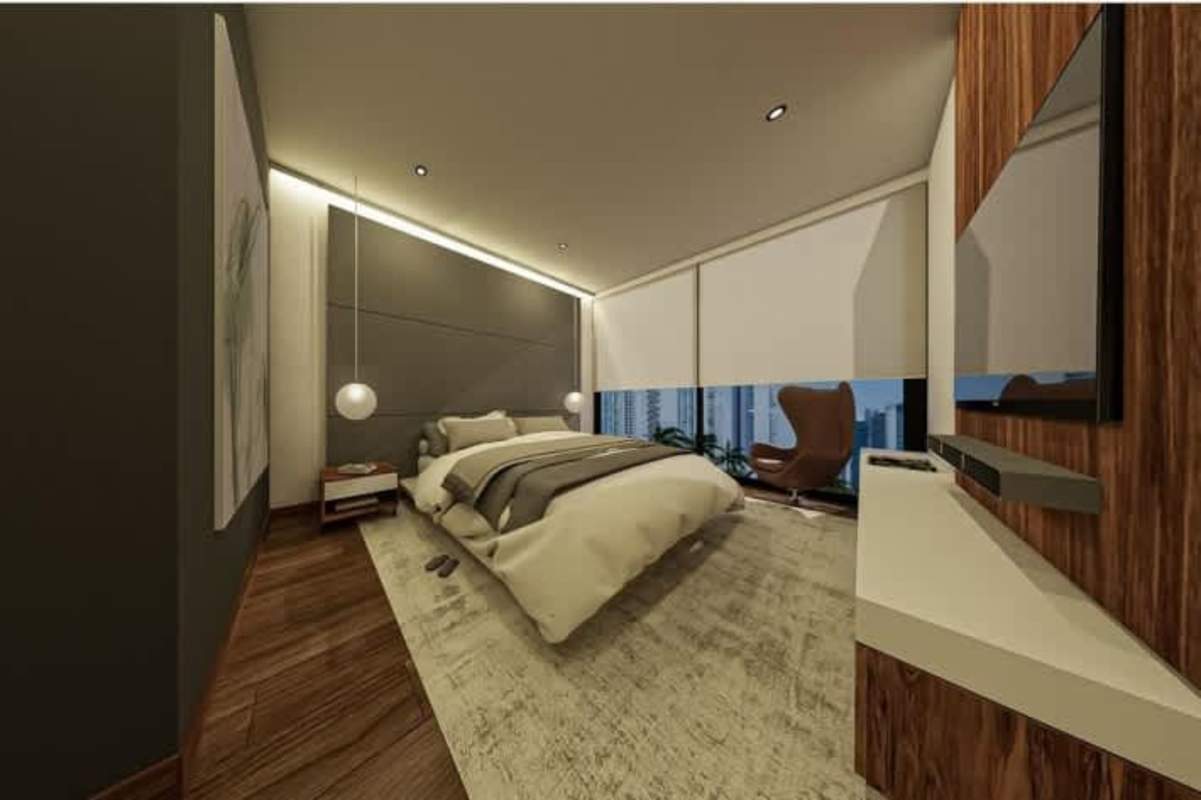 Sophisticated residential lobby with designer finishes at PH La Cresta Tower Bella Vista Panama