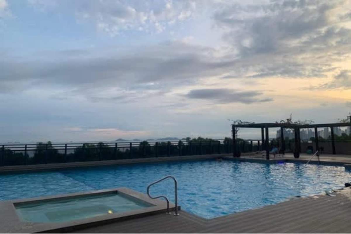 Rooftop kids playground with views of Panama skyline in PH Oceania Costa del Este