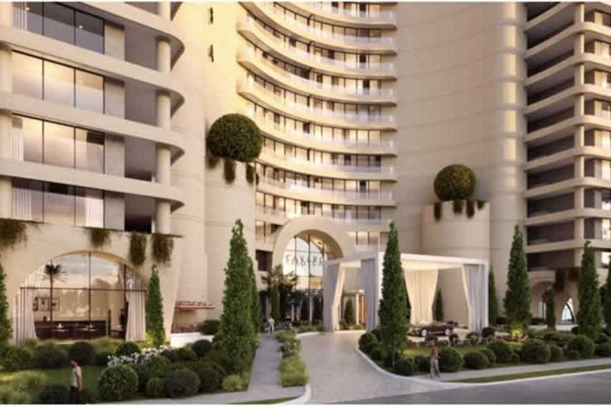 Modern waterfront high-rise with rounded balconies and marina access located in Amador Panama