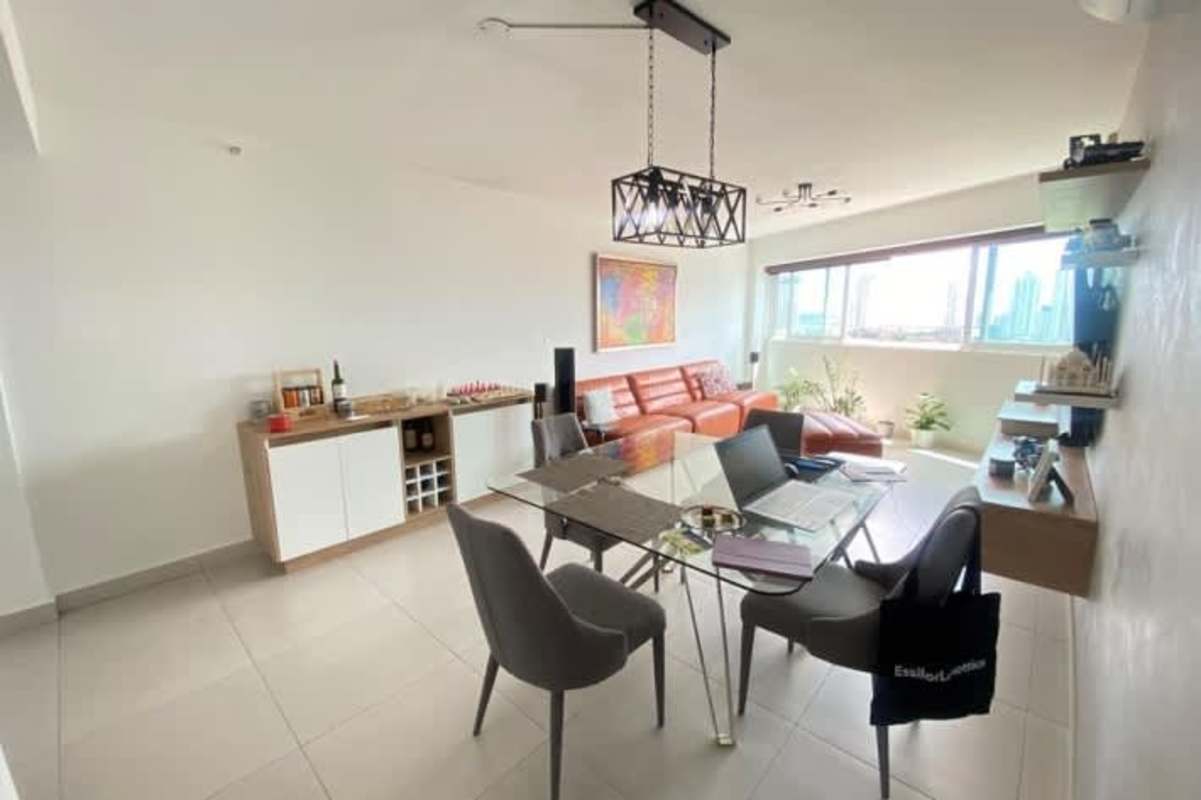 Contemporary granite kitchen with appliances and utility zone at PH San Francisco Park Panama City