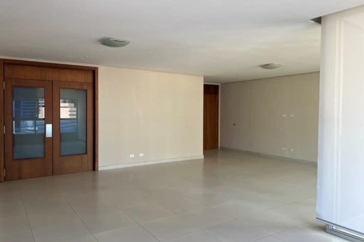 Living and dining area with large windows city views PH Marbella 47