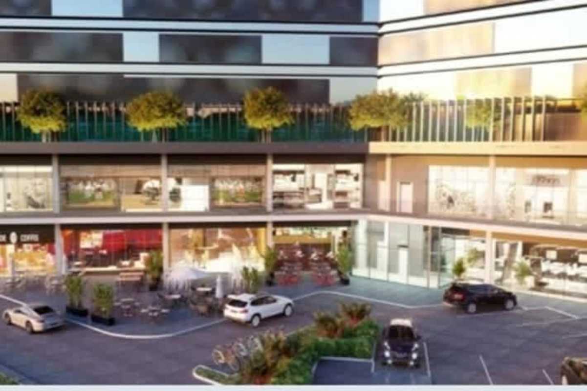Commercial complex facade with retail parking PH Generation Tower Costa del Este Panama