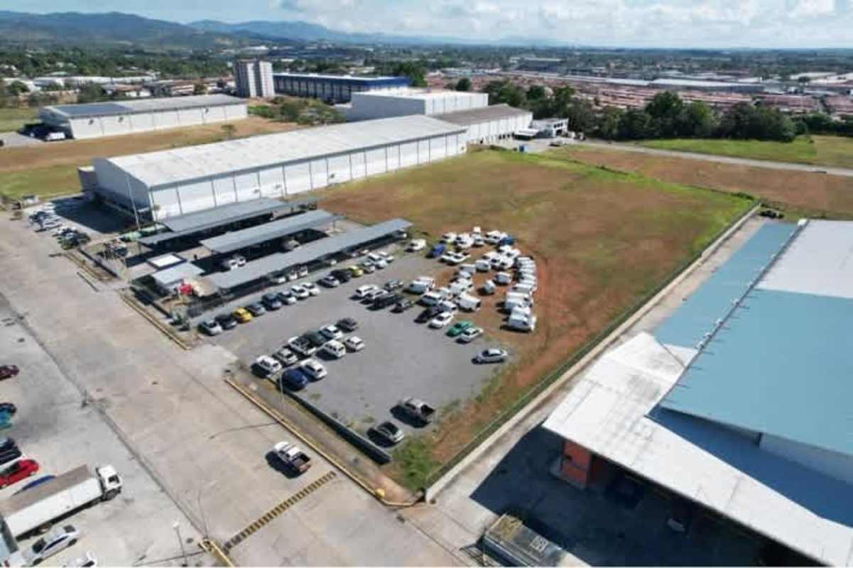 Industrial complex aerial view in Tocumen Panama close to Tocumen International Airport with warehouses