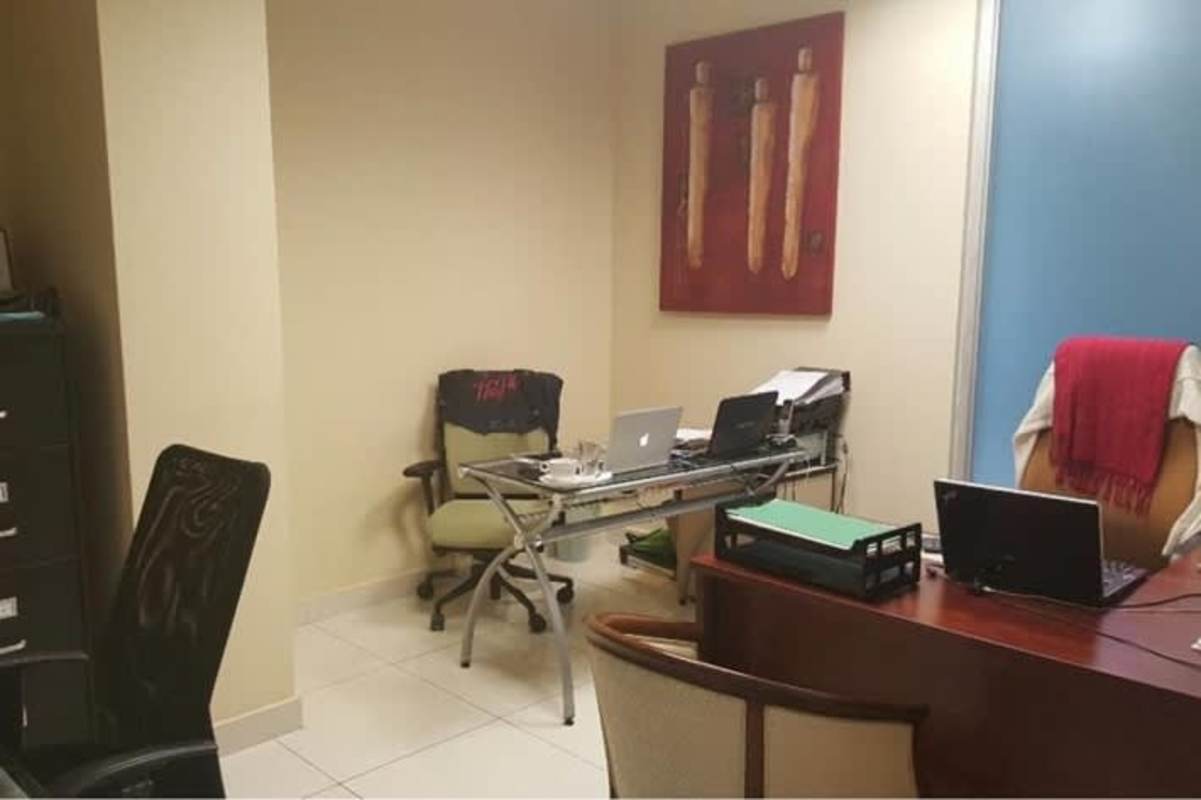 Private office workspace with desks and cabinets PH Top Tower Costa del Este Panama