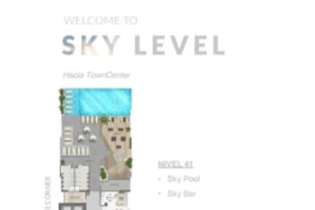 Modern elegant lobby and ground floor retail plaza of Generation Tower Costa del Este Panama City