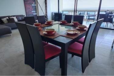 Dining room set with ocean view balcony in PH Coronado Golf Coronado Panama