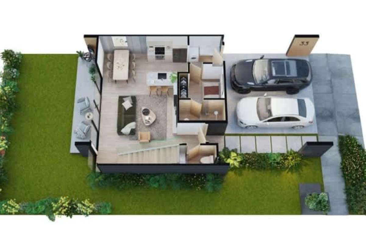 Modern clubhouse poolside sun loungers umbrellas tropical Green City Panama