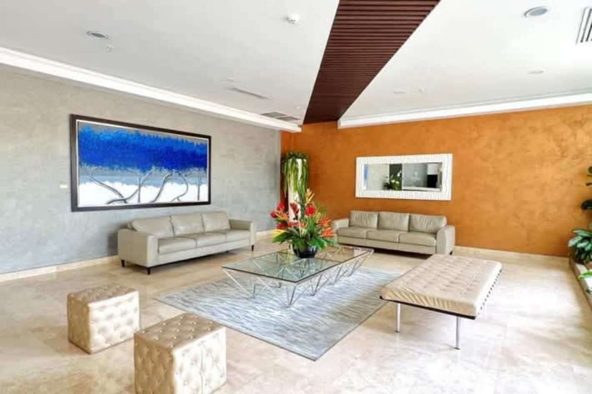 Panorama of Costa del Este skyline from PH Elevation Tower apartment balcony