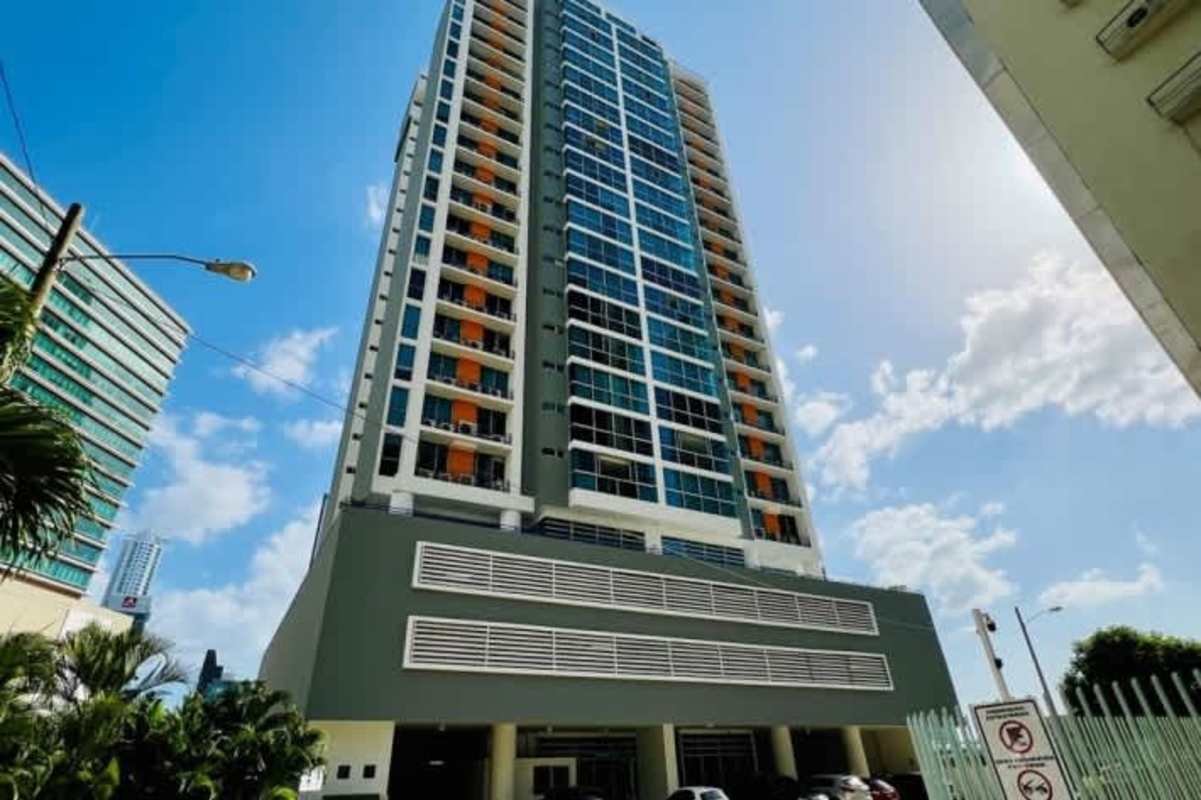Urban high-rise residential building with balconies PH Costa View for sale Costa del Este Panama