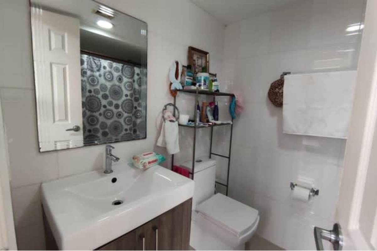 Second bedroom with inverted AC, roller blinds, closet at PH Ibiza Panama City