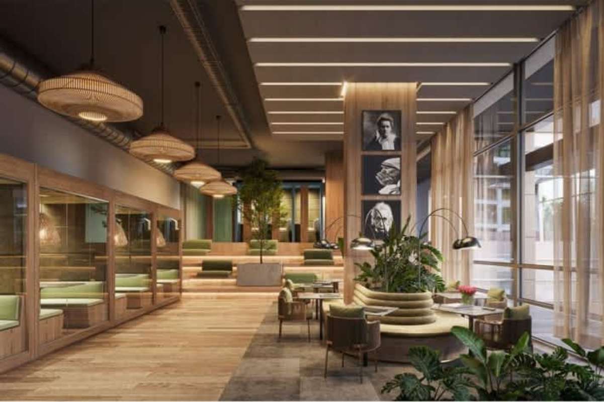 Modern tropical open-plan living dining and kitchen with elegant design at Santa Maria Panama