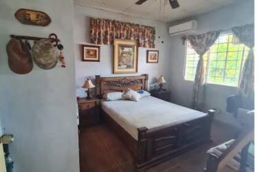 Spacious tiled living room with ceiling fan open concept Nueva Gorgona house