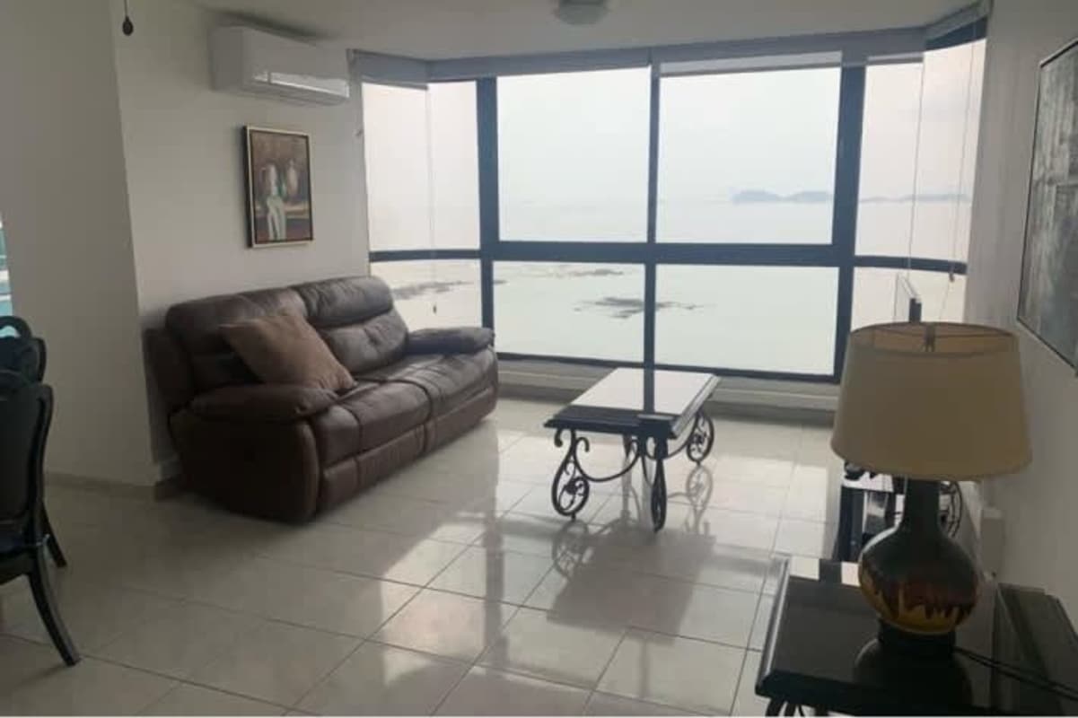 Granite kitchen with appliances in furnished PH Coral Reef apartment Avenida Balboa Panama City