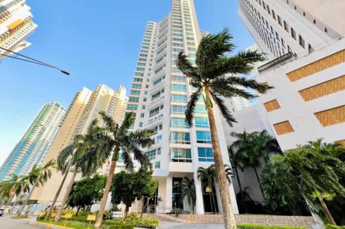 Modern residential towers in Costa del Este Panama with ocean views real estate