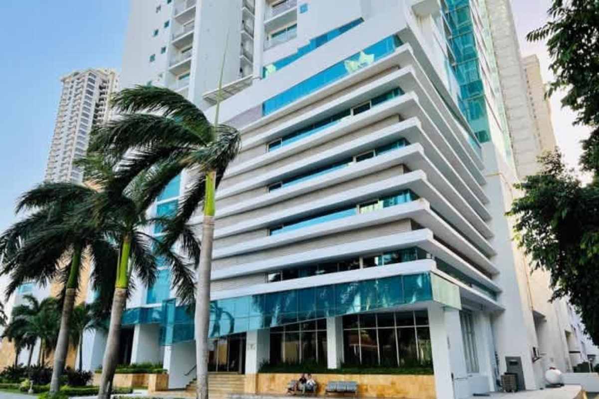 Kitchen with granite counters and stainless appliances in PH Titanium Costa del Este Panama