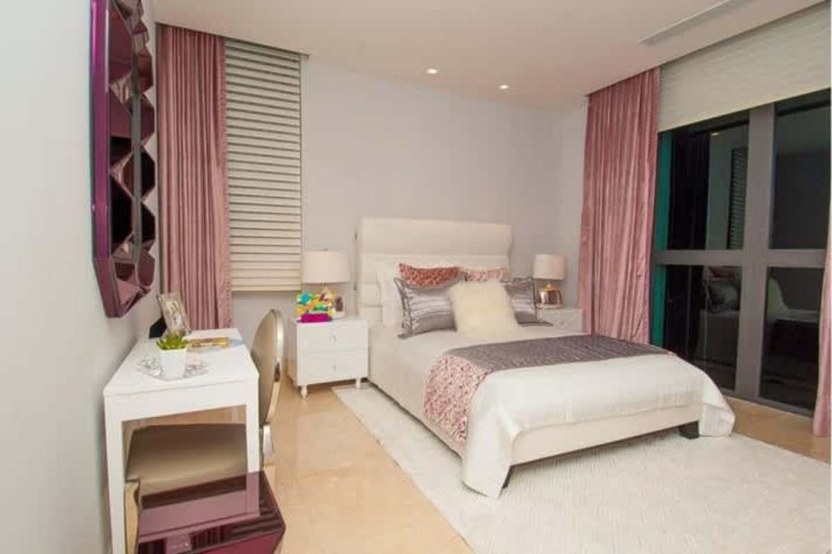 Expansive balcony terrace with panoramic city and ocean views penthouse Santa María