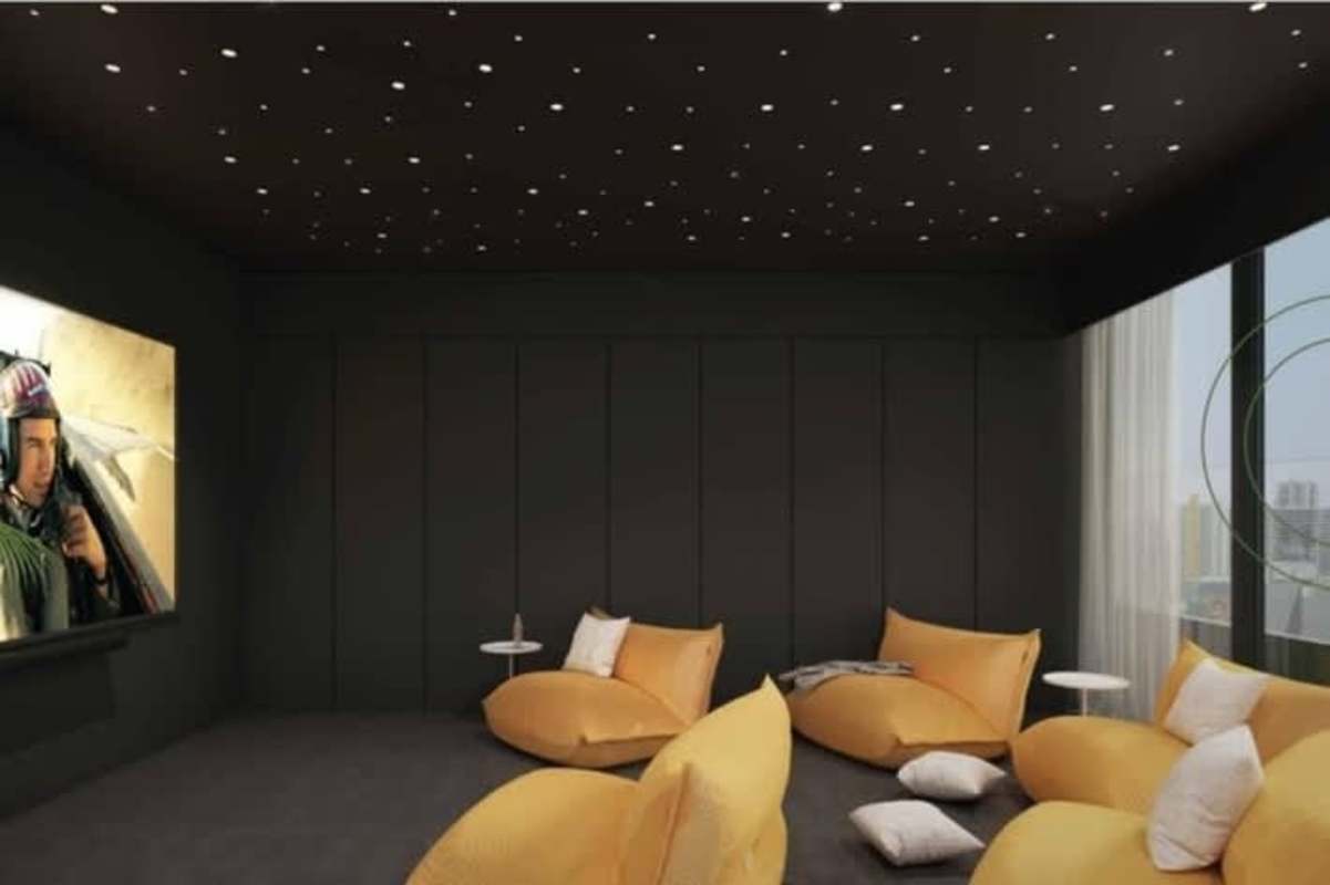 Modern multi-story glass facade residential building in San Francisco Panama City