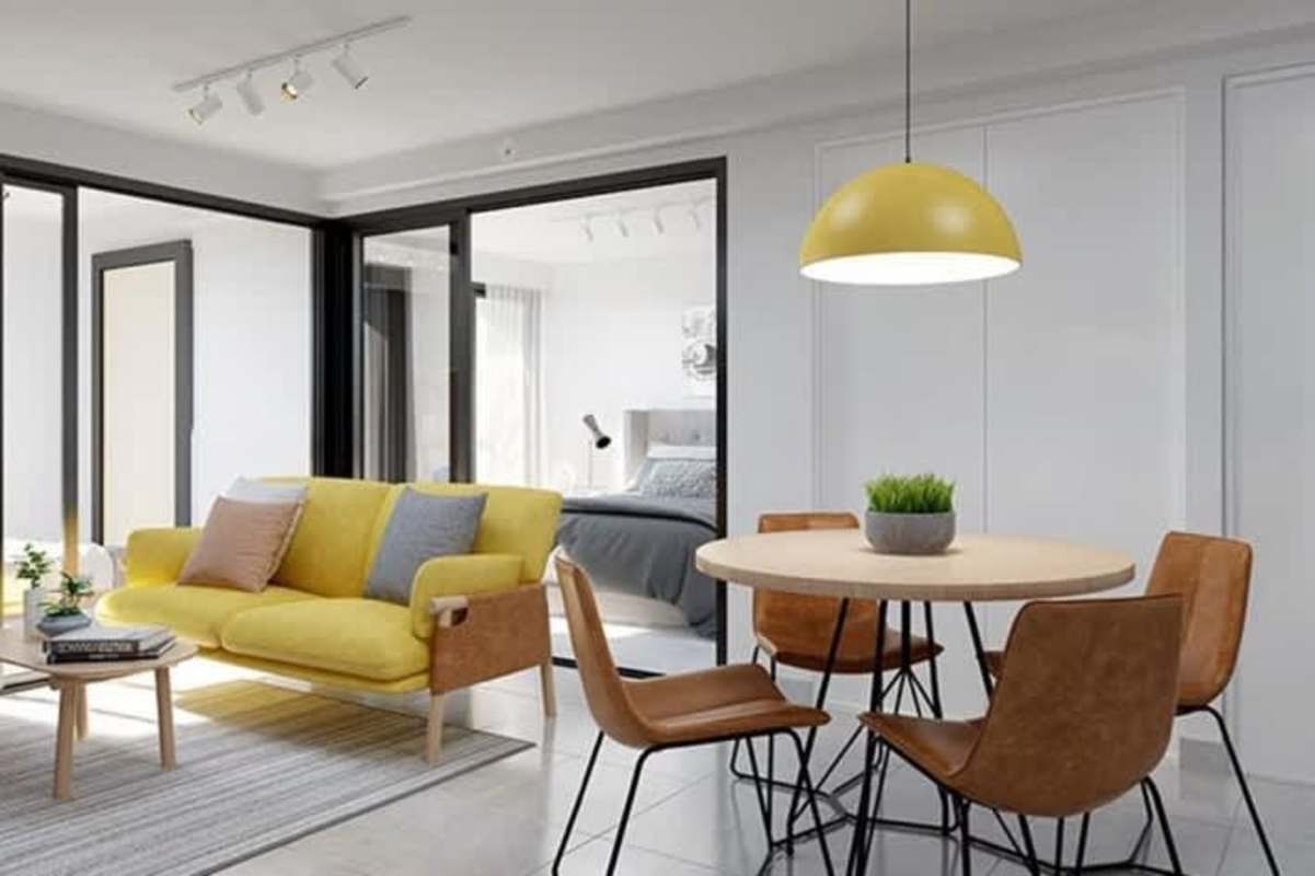 Contemporary rooftop terrace with outdoor kitchen and dining at Balboa District Panama City