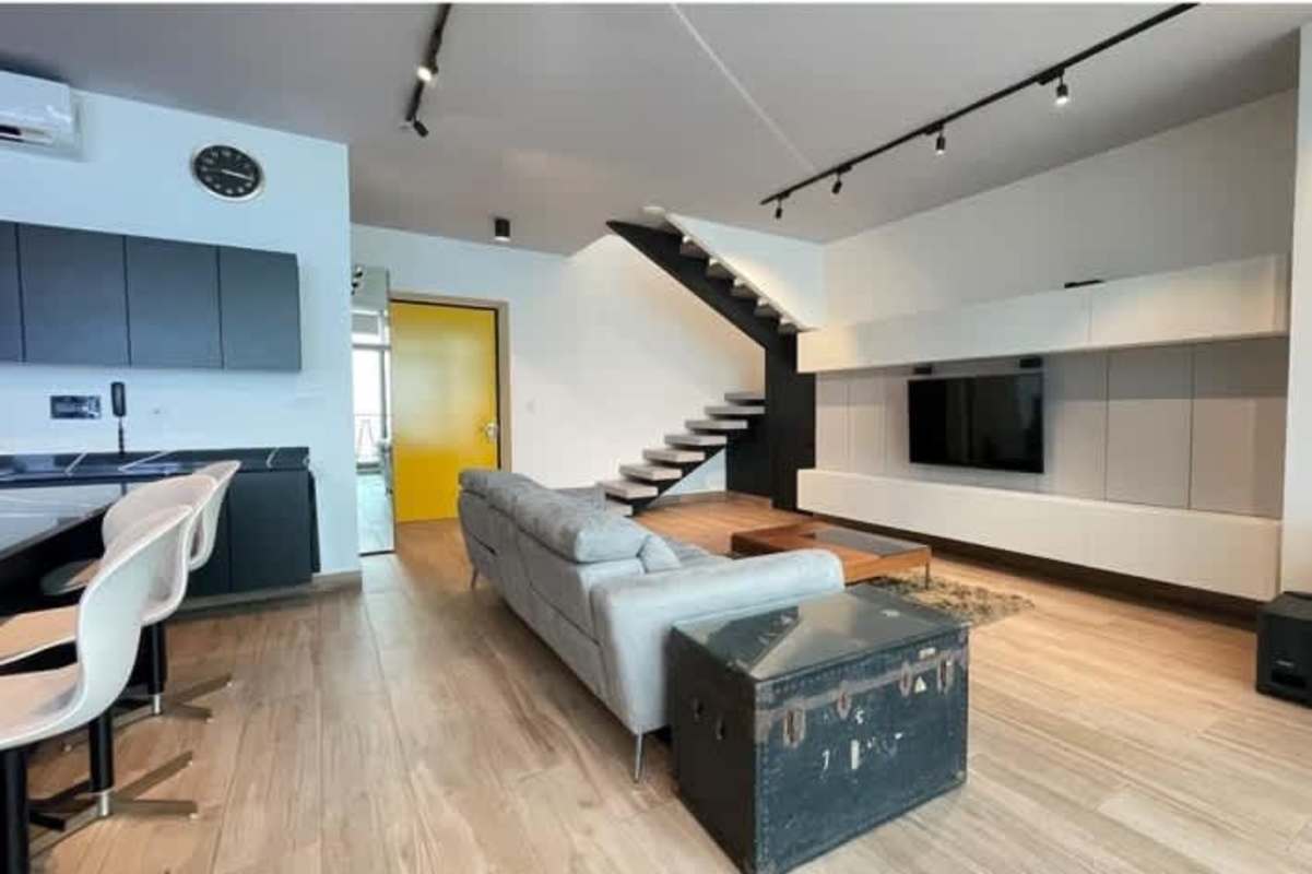 Expansive balcony with Pacific Ocean and Panama City skyline views at PH Pacifica Village