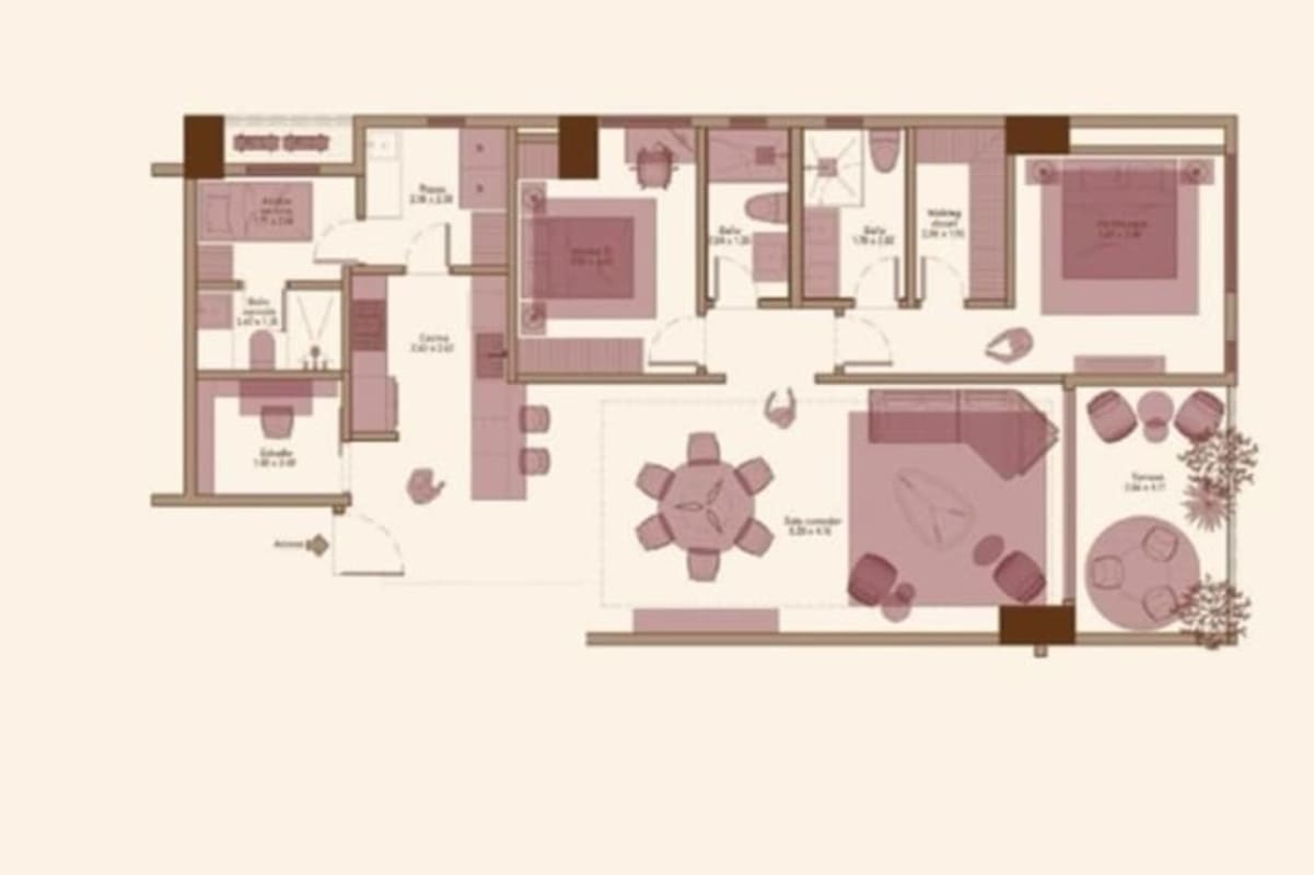 Luxury 2BR Condo with Terrace Santa María Golf Club