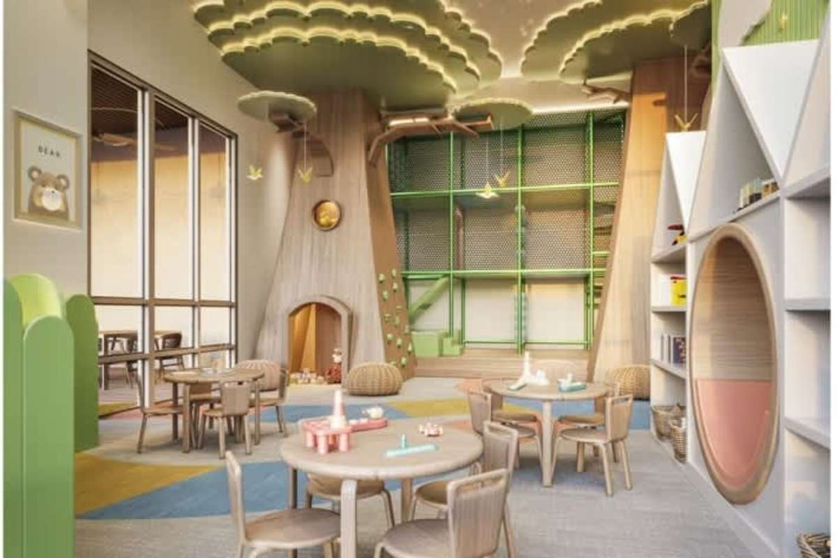 Whimsical children's playroom with treehouse theme in Santa Maria Golf Panama