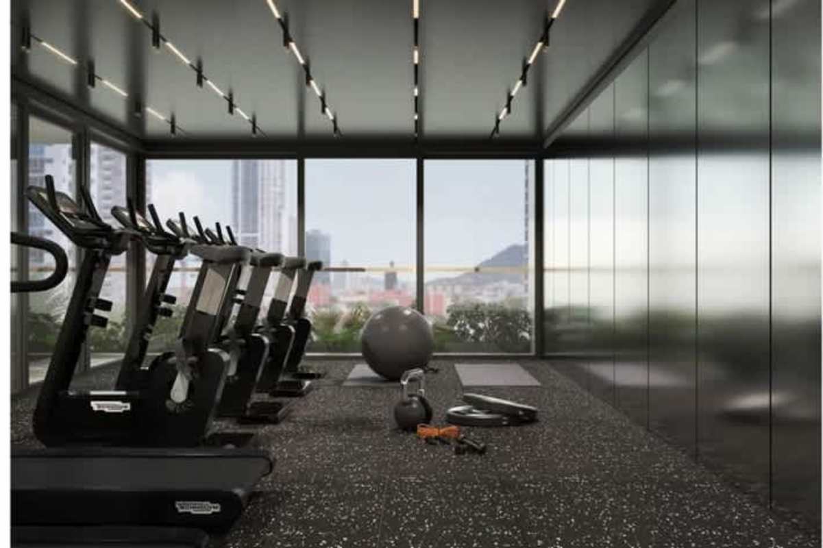 Rooftop terrace with lounge and panoramic city views at PH Bella Vita Bella Vista Panama